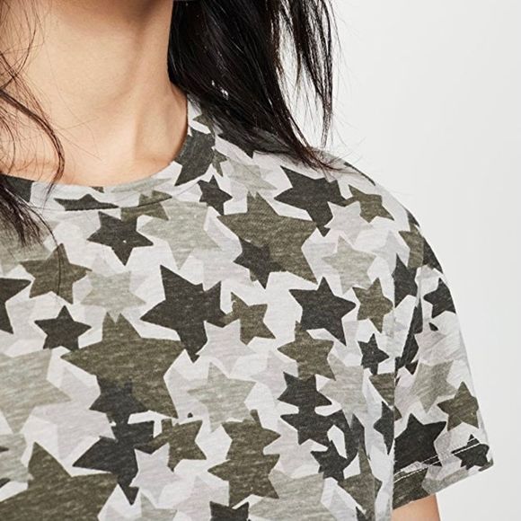 Monrow Soft Green Star Camo T-Shirt + Monrow Green Star Camo Shorts NWT 2 Items - Picture 9 of 16